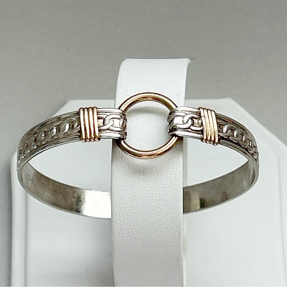 Sterling Silver Gold Wash Circle of Life Bracelet - Picture 4 of 12